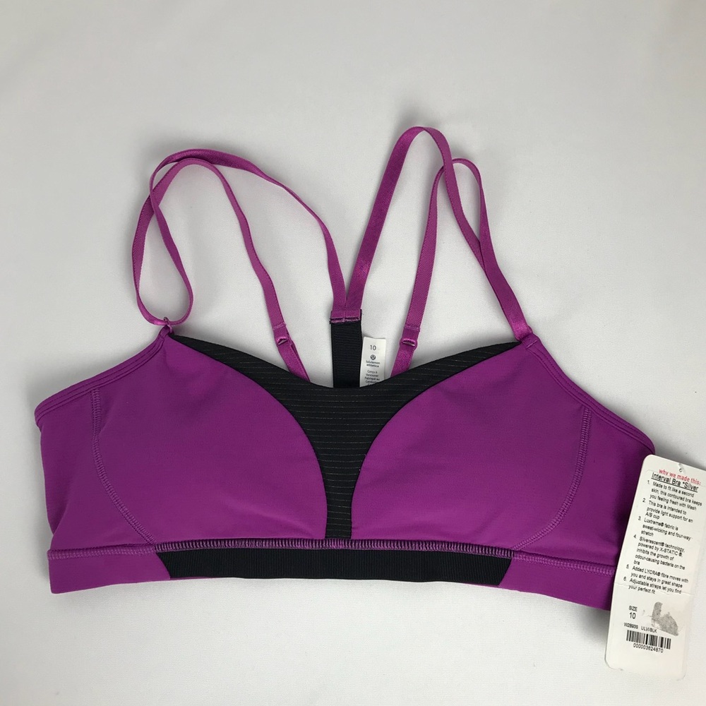 Lululemon Interval Bra *Silver Size 10 - Picture 3 of 5
